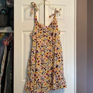 Old Navy floral tie-sleeve dress, size XL